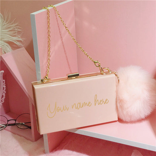 2020 Personalized Acrylic Clutch Monogram Purse Bridesmaid Clutch Bridesmaid Handbag Bridesmaid Bag Custom Mrs Clutch Bride Box