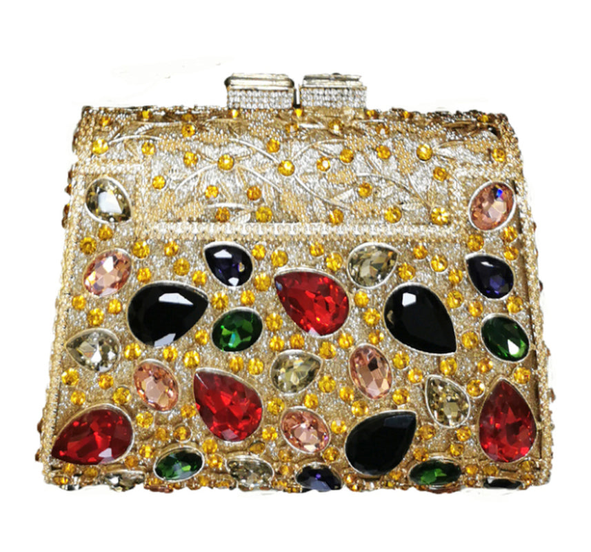 Hollow Out Red Blue Purple Woman Diamond Evening Dinner Bag Female Crystal Handbag Ladies Party Cocktail Clutches Wallets