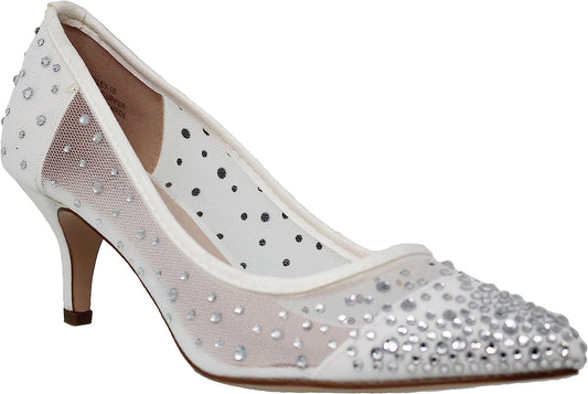 Shoes Women'S Party Pumps-Pointed Low Kitten Heel-Rhinestone Shoe-Classic Slip On-Weedding Dress Shoe by Classy Women