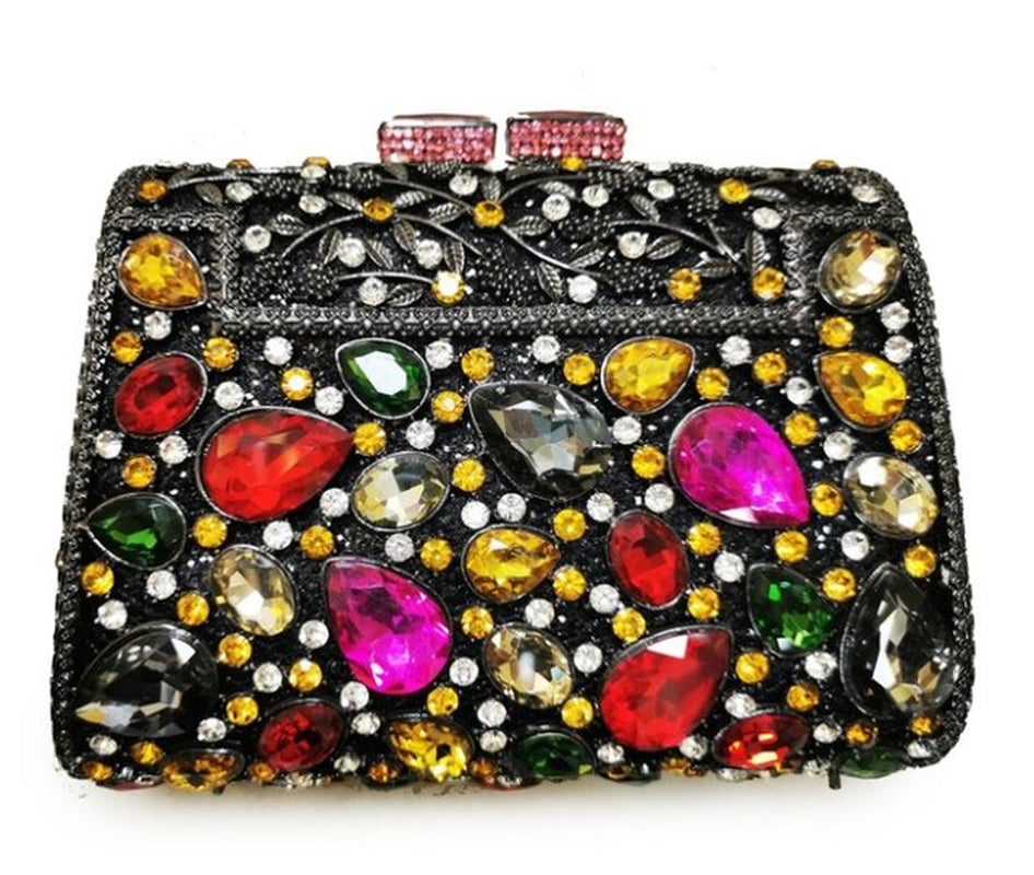 Hollow Out Red Blue Purple Woman Diamond Evening Dinner Bag Female Crystal Handbag Ladies Party Cocktail Clutches Wallets